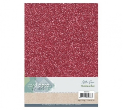 Trblietavý papier červený - Glitrový papier